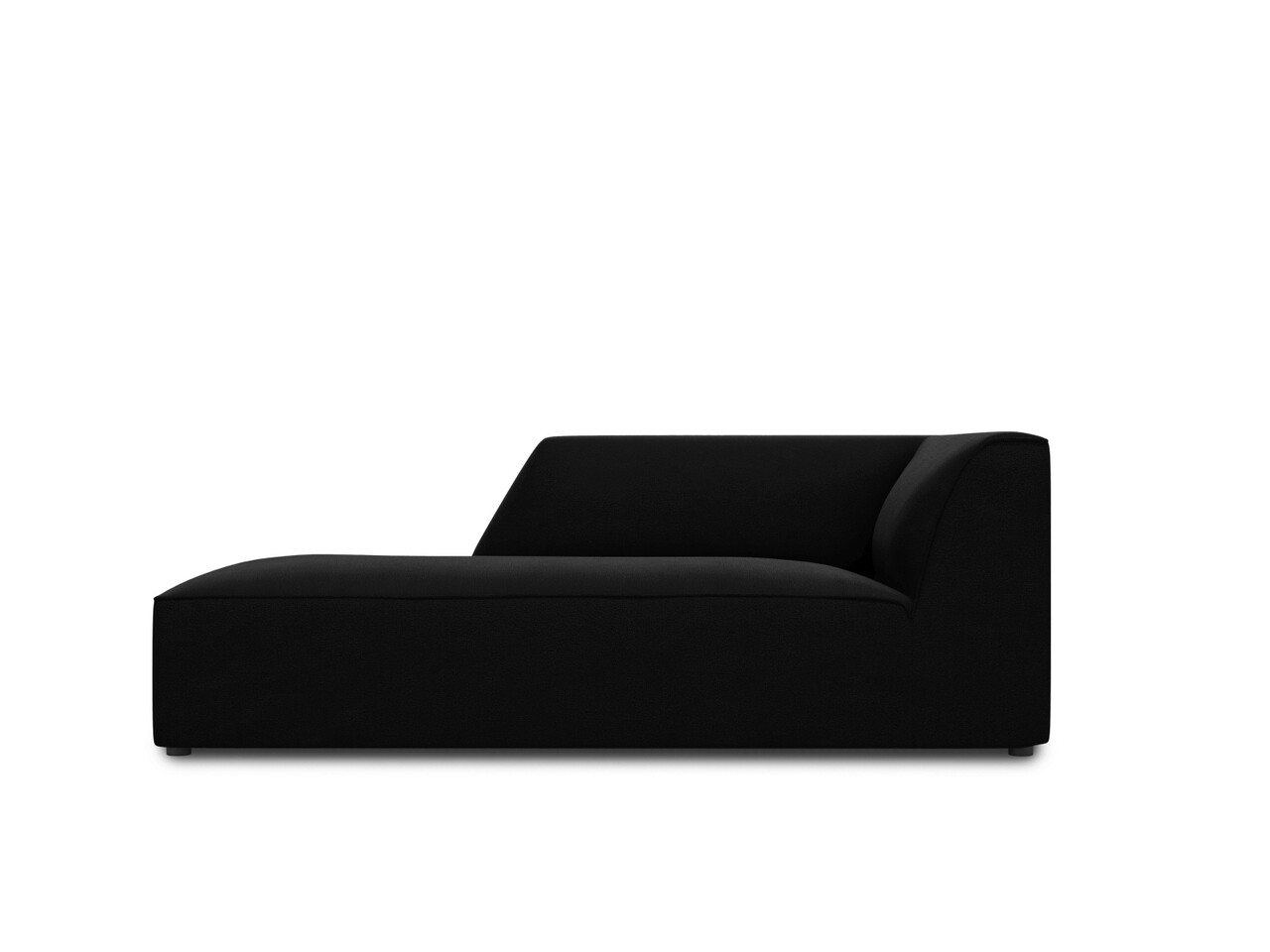 Sezlong living stanga 1 loc, Ruby, Micadoni Home, BL, 180x93x69 cm, catifea, negru - imagine 7